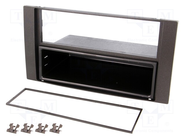 Radio mounting frame; Ford; 2 ISO; black
