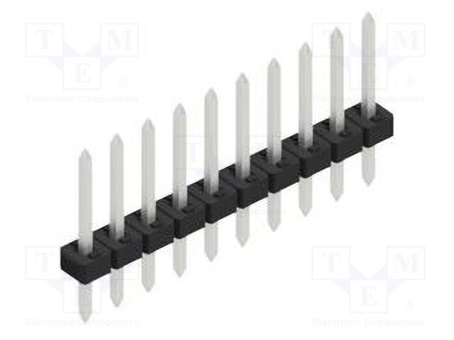 Connector: pin strips; pin header; male; PIN: 10; 2mm; THT; 1x10