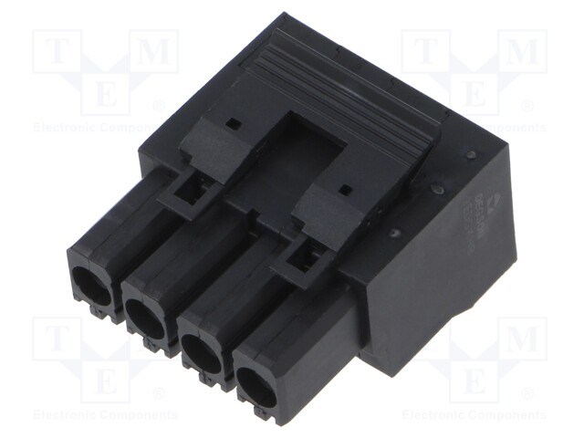 Pluggable terminal block; 7.5mm; ways: 4; black; terminals: 4