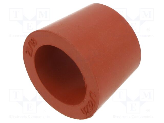 Grommet; caoutchouc; L: 19.8mm; -20÷200°C; Øcable: 18mm; red