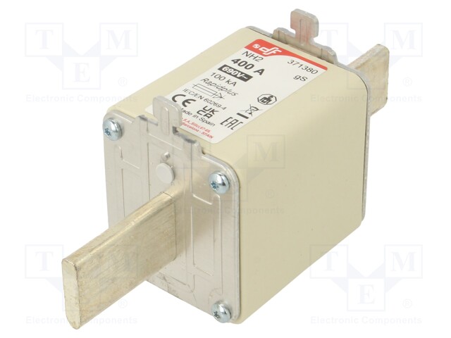 Fuse: fuse; gS; 400A; 690VAC; 550VDC; NH2