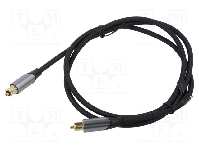 Cable; Toslink plug,both sides; 3m; Plating: gold-plated; black
