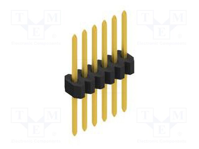 Connector: pin strips; pin header; male; PIN: 6; 1.27mm; THT; 1x6