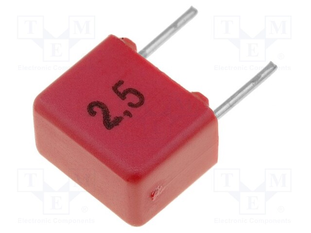 Capacitor: polypropylene; 3.3nF; 63V; 5mm; ±2.5%; Mounting: THT