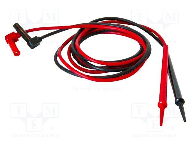 Set of test leads; Urated: 600V; Inom: 20A; Len: 1.2m; insulated