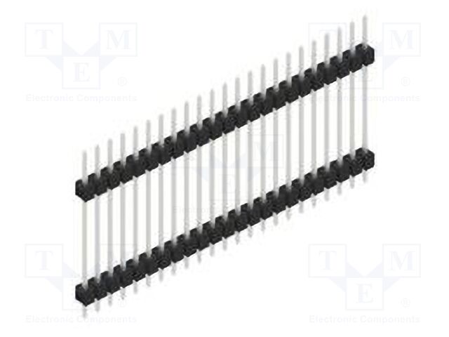 Connector: pin strips; pin header; male; PIN: 23; 2.54mm; THT; 1x23