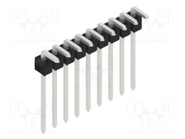 Connector: pin strips; pin header; male; PIN: 9; 2.54mm; THT; 1x9