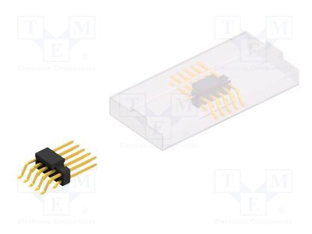 Connector: pin strips; pin header; male; PIN: 10; 2.54mm; SMT; 2x5