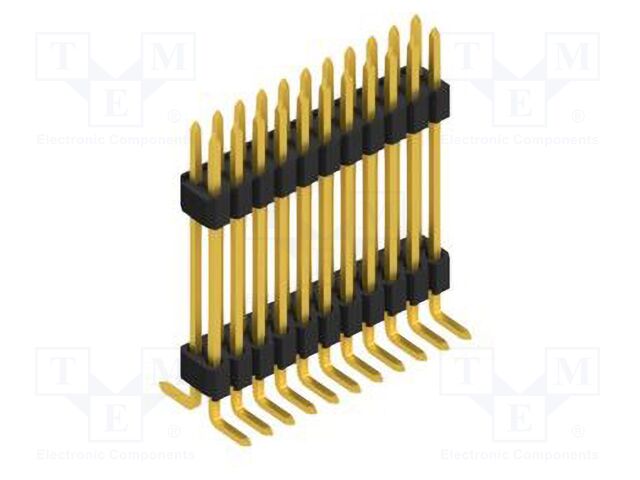 Connector: pin strips; pin header; male; PIN: 22; 1.27mm; SMT; 2x11
