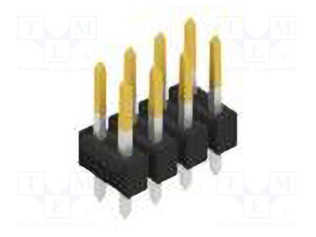 Connector: pin strips; pin header; male; PIN: 8; 2.54mm; THT; 2x4