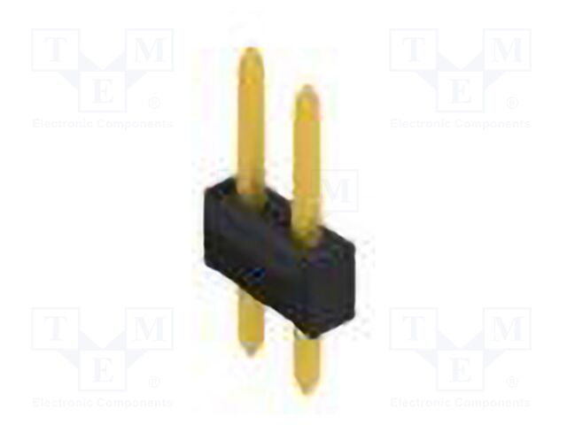 Connector: pin strips; pin header; male; PIN: 2; 2.54mm; THT; 2x1
