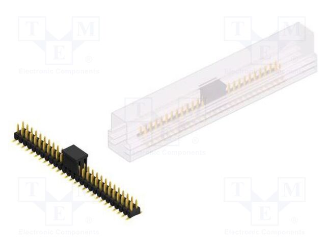 Connector: pin strips; pin header; male; PIN: 54; 2.54mm; SMT; 2x27