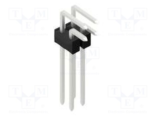 Connector: pin strips; pin header; male; PIN: 4; 2.54mm; THT; 2x2