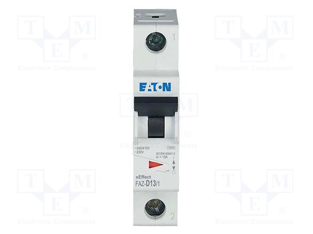Circuit breaker; 230/400VAC; Inom: 13A; Poles: 1; DIN; Charact: D