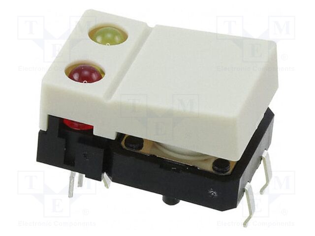 Switch: keypad; Pos: 2; SPST-NO; 0.05A/24VDC; ivory; LED; red/yellow