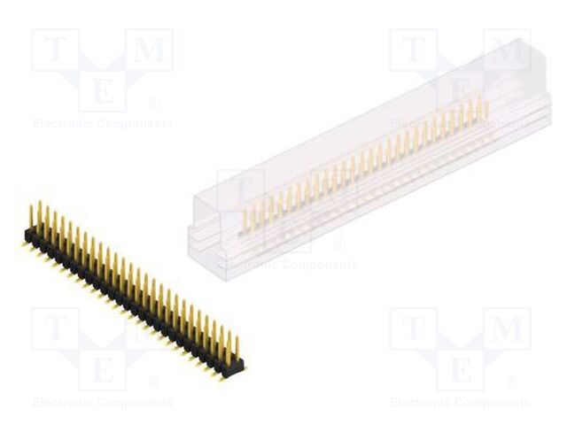 Connector: pin strips; pin header; male; PIN: 54; 2.54mm; SMT; 2x27
