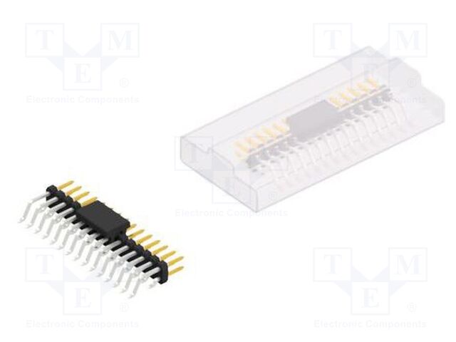 Connector: pin strips; pin header; male; PIN: 30; 2mm; SMT; 2x15