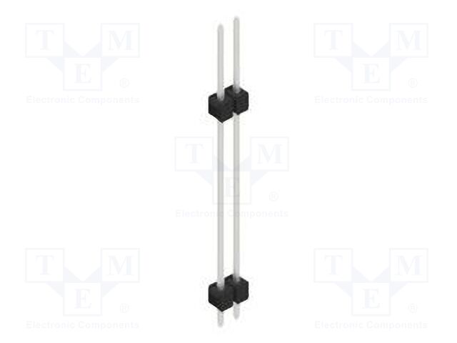 Connector: pin strips; pin header; male; PIN: 2; 2.54mm; THT; 1x2