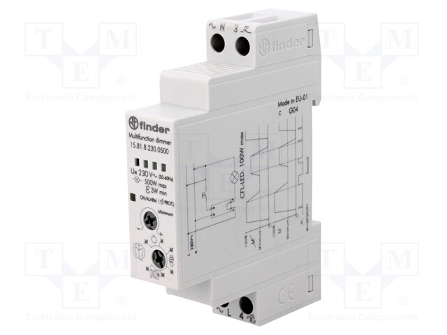 Relay: installation; with dimmer; Mounting: DIN; -10÷50°C; IP20