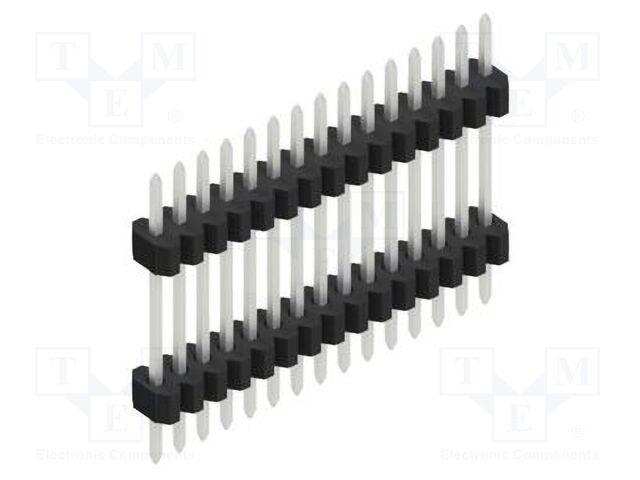 Connector: pin strips; pin header; male; PIN: 15; 1.27mm; THT; 1x15