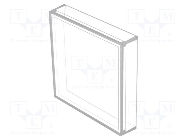 Actuator lens; OptoHiT; colourless; plastic; 24.4x24.4mm