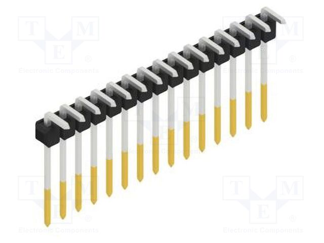 Connector: pin strips; pin header; male; PIN: 15; 2.54mm; THT; 1x15