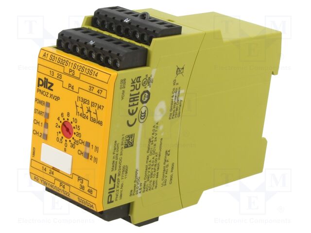 Module: safety relay; Series: PNOZ XV2P; IN: 6; OUT: 4; Mounting: DIN