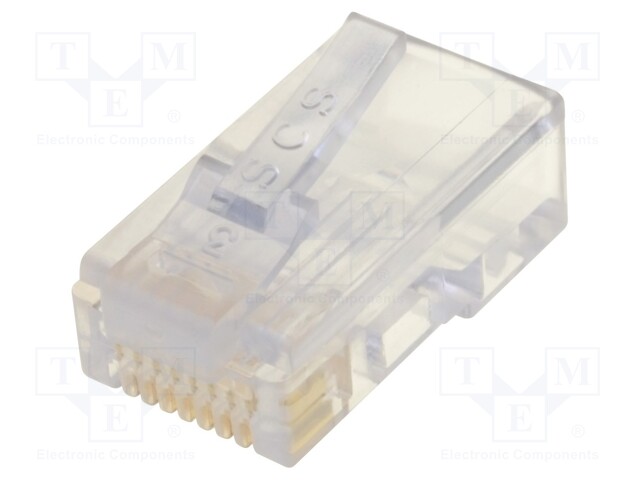Plug; RJ45; PIN: 8; Layout: 8p8c; IDC,crimped; for cable