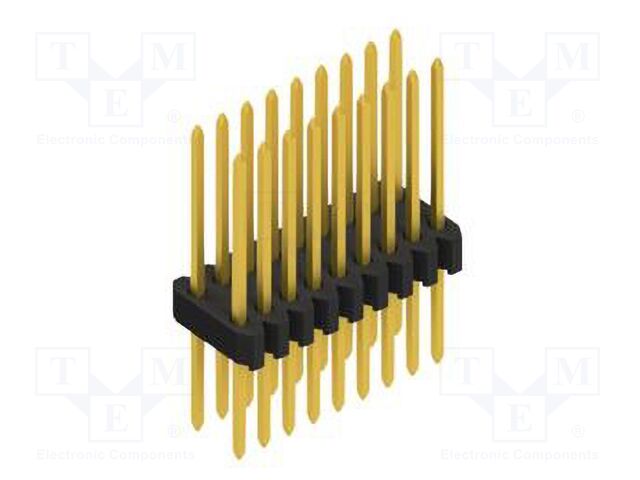 Connector: pin strips; pin header; male; PIN: 18; 1.27mm; THT; 2x9