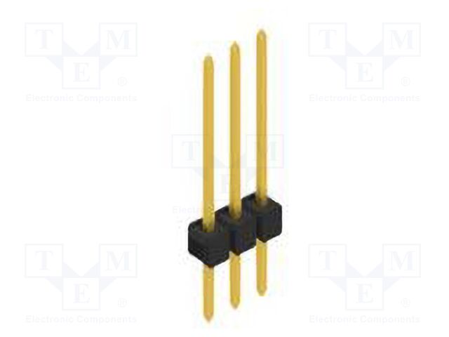 Connector: pin strips; pin header; male; PIN: 3; 2.54mm; THT; 1x3