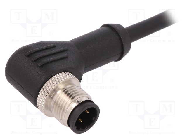 Plug; M12; PIN: 4; male; B code-Profibus; IP67; 250V; 4A; angled; 1m