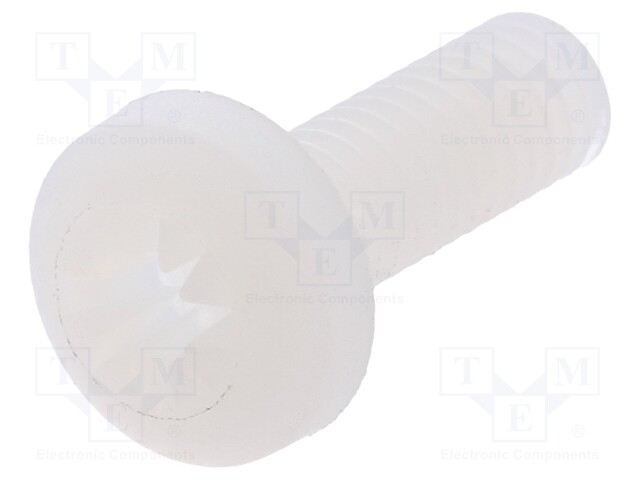 Screw; M4x12; 0.7; Head: cheese head; Pozidriv; 1mm; polyamide