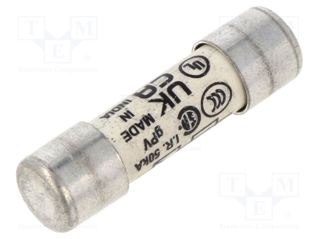 Fuse: fuse; gPV; 1A; 1kVDC; ceramic,cylindrical; 10.3x38mm