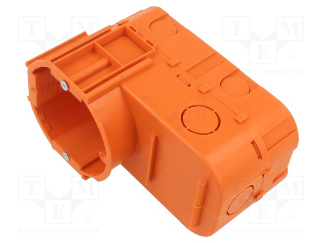 Enclosure: back box; 68mm; polypropylene; orange