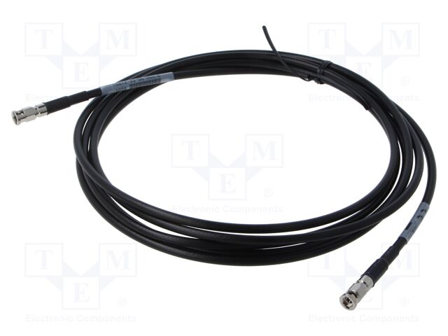 Cable; 3m; Micro BNC male,both sides; shielded; black; straight