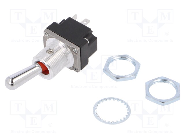 Switch: toggle; Pos: 2; DPDT; OFF-ON; 5A/28VAC; Leads: screw; IP67
