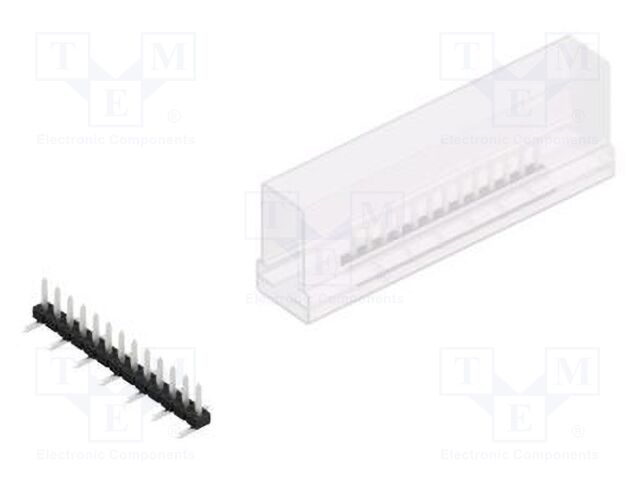 Connector: pin strips; pin header; male; PIN: 13; 2mm; SMT; 1x13