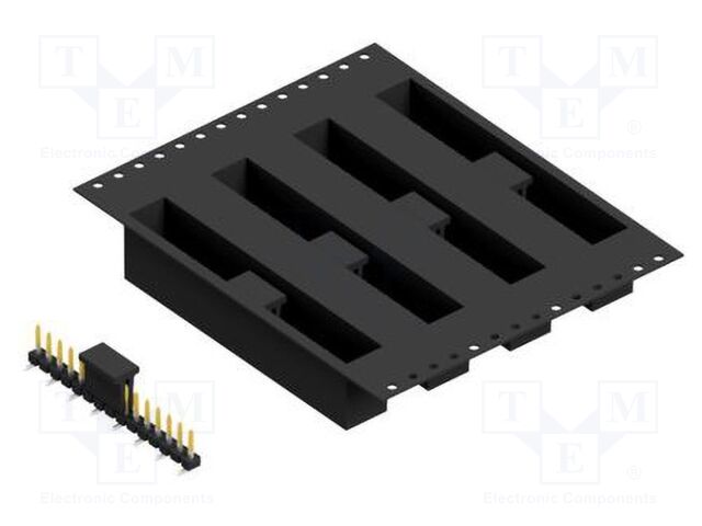 Connector: pin strips; pin header; male; PIN: 15; 2.54mm; SMT; 1x15