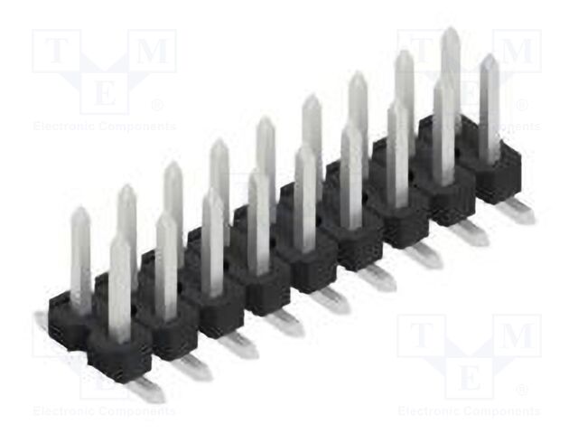 Connector: pin strips; pin header; male; PIN: 18; 2.54mm; SMT; 2x9