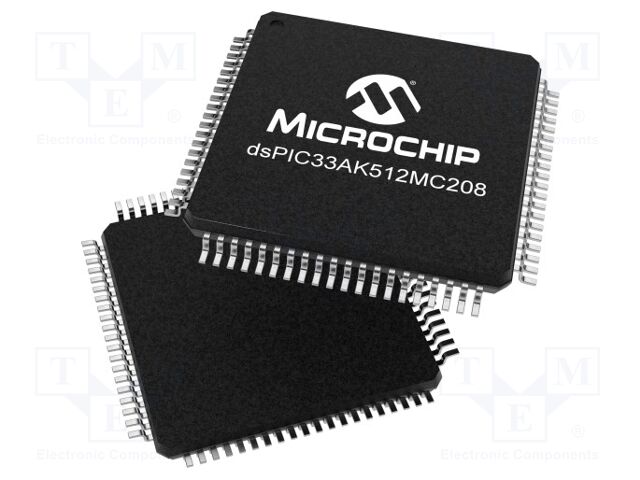 IC: dsPIC microcontroller; 64kB; 64kBSRAM; TQFP80; 3÷3.6VDC; DSPIC