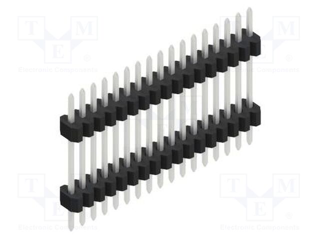 Connector: pin strips; pin header; male; PIN: 17; 1.27mm; THT; 1x17