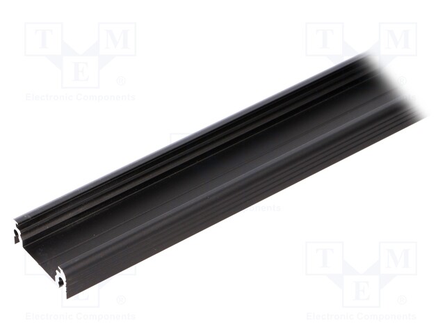 Profiles for LED modules; surface; black; L: 1m; aluminium
