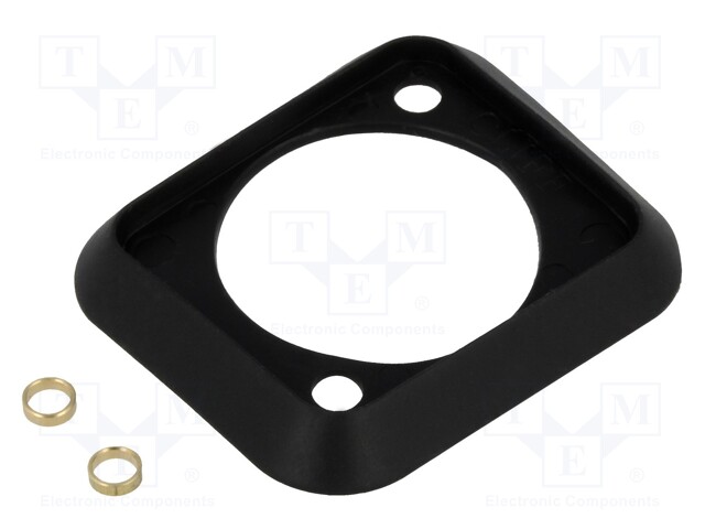 Socket gasket; black; Case: XLR standard; 19x24mm