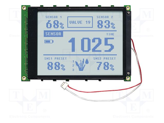 Display: LCD; 320x240; grey; 167x109mm; LED; 3.3V