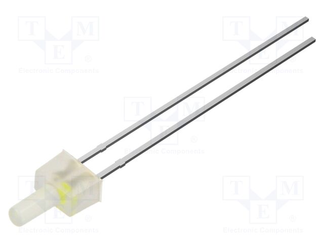 LED; white cold,yellow; 2mm; bipolar; 90°; Front: flat; 10000K; THT