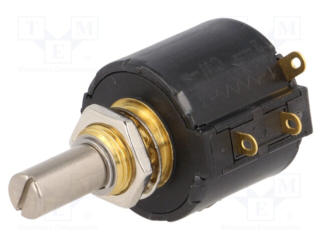 Potentiometer: shaft; multiturn; 10kΩ; 1.5W; ±3%; 6.35mm; linear