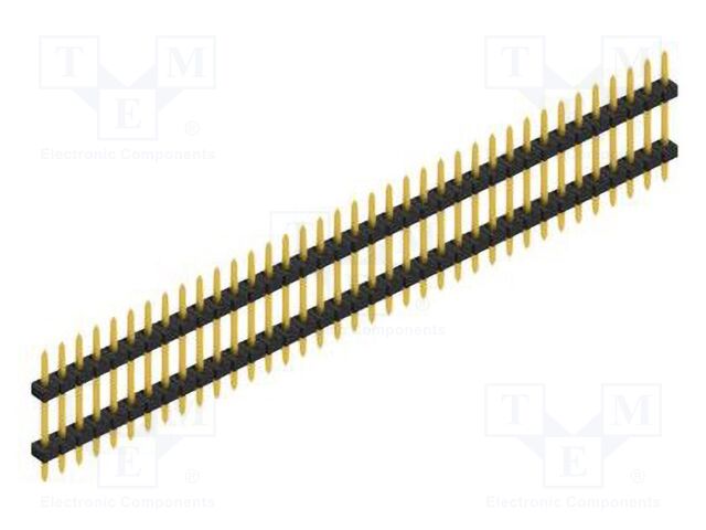 Connector: pin strips; pin header; male; PIN: 37; 2mm; THT; 1x37