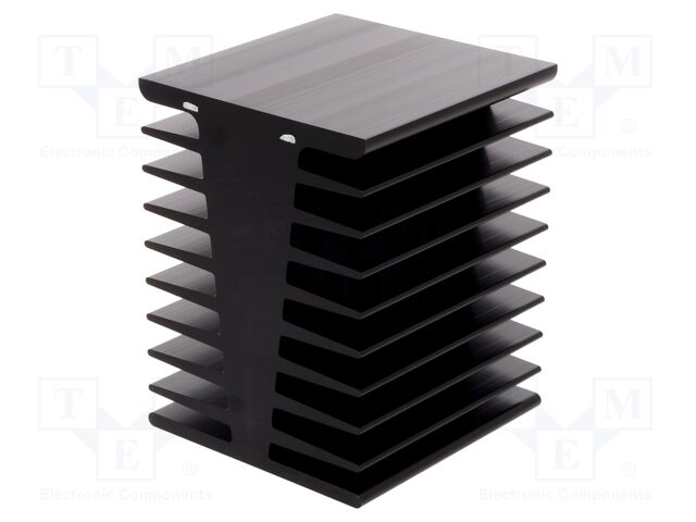 Heatsink: extruded; grilled; black; L: 75mm; W: 72mm; H: 94.3mm