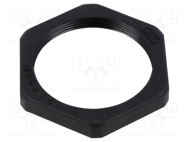 Nut; M50; polyamide; black; Pitch: 1.5
