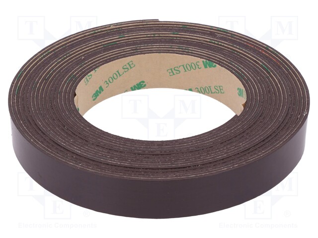 Tape: magnetic; W: 19mm; L: 5m; D: 1.55mm; rubber